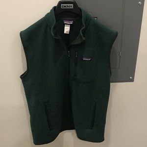 Patagonia Dark Emerald Green Fleece Vest Zip-Up